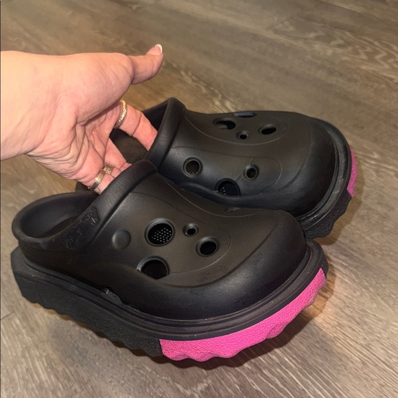 Off-White Shoes - Off-White Black and Pink Mules